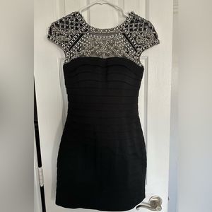 Sherri Hill | Black Embellished Bandage Mini Short Dress Sz 4